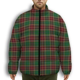 ScotsTee Shop Scottish Baxter Premium Tartan Collar Down Jacket Winter White Duck Down Plaid