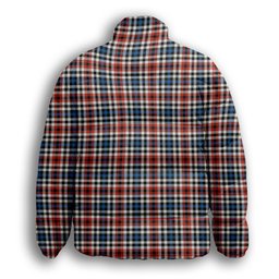 ScotsTee Shop Scottish Bell Border (Bell Southern Bell) Ancient Premium Tartan Collar Down Jacket Winter White Duck Down Plaid