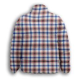ScotsTee Shop Scottish Boswell Dress Modern Premium Tartan Collar Down Jacket Winter White Duck Down Plaid