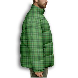 ScotsTee Shop Scottish Boyle SC Premium Tartan Collar Down Jacket Winter White Duck Down Plaid