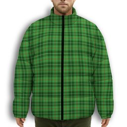 ScotsTee Shop Scottish Boyle SC Premium Tartan Collar Down Jacket Winter White Duck Down Plaid