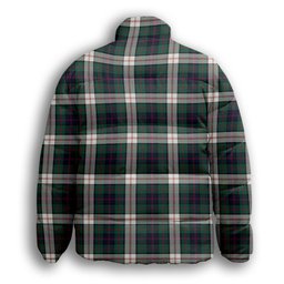 ScotsTee Shop Scottish Blair Dress Modern Premium Tartan Collar Down Jacket Winter White Duck Down Plaid