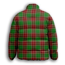 ScotsTee Shop Scottish Baxter Modern Premium Tartan Collar Down Jacket Winter White Duck Down Plaid