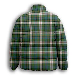ScotsTee Shop Scottish Blair Dress Ancient Premium Tartan Collar Down Jacket Winter White Duck Down Plaid