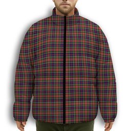ScotsTee Shop Scottish Christie Premium Tartan Collar Down Jacket Winter White Duck Down Plaid