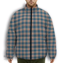 ScotsTee Shop Scottish Barclay Hunting #2 Modern Clan Premium Tartan Collar Down Jacket Winter White Duck Down Plaid