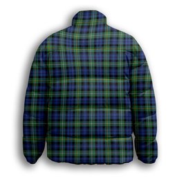 ScotsTee Shop Scottish Campbell Argyll Ancient Premium Tartan Collar Down Jacket Winter White Duck Down Plaid