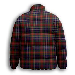 ScotsTee Shop Scottish Crosser Premium Tartan Collar Down Jacket Winter White Duck Down Plaid