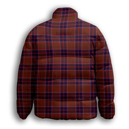 ScotsTee Shop Scottish Cameron of Locheil Original Premium Tartan Collar Down Jacket Winter White Duck Down Plaid