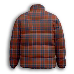 ScotsTee Shop Scottish Cameron of Lochiel Ancient Premium Tartan Collar Down Jacket Winter White Duck Down Plaid