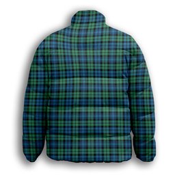 ScotsTee Shop Scottish Carter Premium Tartan Collar Down Jacket Winter White Duck Down Plaid