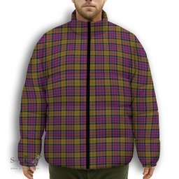 ScotsTee Shop Scottish Culloden Premium Tartan Collar Down Jacket Winter White Duck Down Plaid