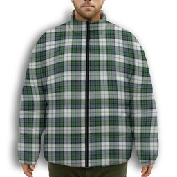 ScotsTee Shop Scottish Campbell of Cawdor Dress Ancient Premium Tartan Collar Down Jacket Winter White Duck Down Plaid
