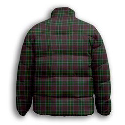 ScotsTee Shop Scottish Crosbie Premium Tartan Collar Down Jacket Winter White Duck Down Plaid