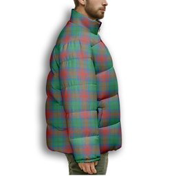 ScotsTee Shop Scottish Cranstoun Dress Ancient Premium Tartan Collar Down Jacket Winter White Duck Down Plaid