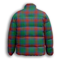 ScotsTee Shop Scottish Cranstoun Dress Ancient Premium Tartan Collar Down Jacket Winter White Duck Down Plaid