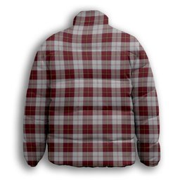 ScotsTee Shop Scottish Cunningham Dress Burgundy Dance Premium Tartan Collar Down Jacket Winter White Duck Down Plaid
