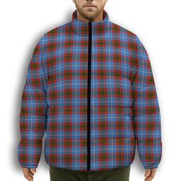 ScotsTee Shop Scottish Congilton Premium Tartan Collar Down Jacket Winter White Duck Down Plaid