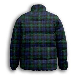 ScotsTee Shop Scottish Cheape of Torosay Premium Tartan Collar Down Jacket Winter White Duck Down Plaid