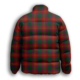 ScotsTee Shop Scottish Connolly Dress Premium Tartan Collar Down Jacket Winter White Duck Down Plaid