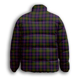 ScotsTee Shop Scottish Chalmers Premium Tartan Collar Down Jacket Winter White Duck Down Plaid