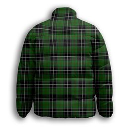 ScotsTee Shop Scottish Cleghorn Premium Tartan Collar Down Jacket Winter White Duck Down Plaid