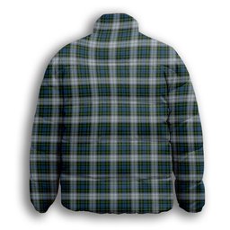 ScotsTee Shop Scottish Campbell Dress 1 Premium Tartan Collar Down Jacket Winter White Duck Down Plaid