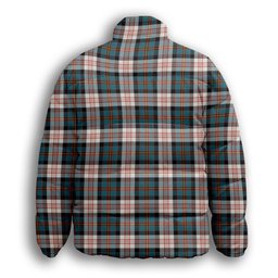 ScotsTee Shop Scottish Cameron of Erracht Dress Ancient Premium Tartan Collar Down Jacket Winter White Duck Down Plaid