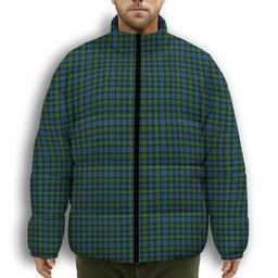 ScotsTee Shop Scottish Campbell of Argyll 02 Premium Tartan Collar Down Jacket Winter White Duck Down Plaid