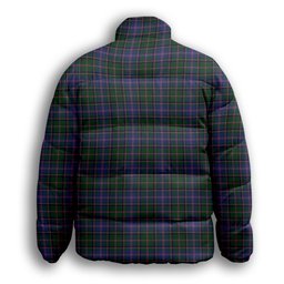 ScotsTee Shop Scottish Cooper Premium Tartan Collar Down Jacket Winter White Duck Down Plaid