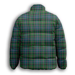 ScotsTee Shop Scottish Cooper Ancient Premium Tartan Collar Down Jacket Winter White Duck Down Plaid