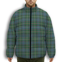 ScotsTee Shop Scottish Cooper Ancient Premium Tartan Collar Down Jacket Winter White Duck Down Plaid