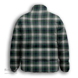 ScotsTee Shop Scottish Campbell Dress Modern Premium Tartan Collar Down Jacket Winter White Duck Down Plaid