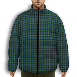 ScotsTee Shop Scottish Campbell of Argyll no guards Premium Tartan Collar Down Jacket Winter White Duck Down Plaid
