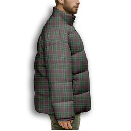 ScotsTee Shop Scottish Crosby Premium Tartan Collar Down Jacket Winter White Duck Down Plaid