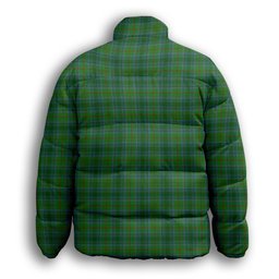 ScotsTee Shop Scottish Cranston Premium Tartan Collar Down Jacket Winter White Duck Down Plaid