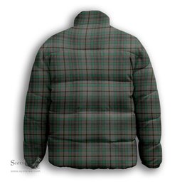 ScotsTee Shop Scottish Craig Premium Tartan Collar Down Jacket Winter White Duck Down Plaid