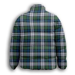 ScotsTee Shop Scottish Colquhoun Dress Ancient Premium Tartan Collar Down Jacket Winter White Duck Down Plaid