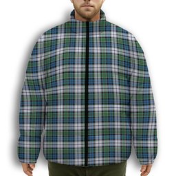 ScotsTee Shop Scottish Colquhoun Dress Ancient Premium Tartan Collar Down Jacket Winter White Duck Down Plaid