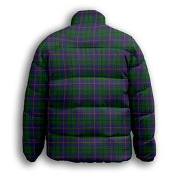 ScotsTee Shop Scottish Carmichael Premium Tartan Collar Down Jacket Winter White Duck Down Plaid