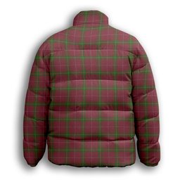 ScotsTee Shop Scottish Carruthers Ancient Premium Tartan Collar Down Jacket Winter White Duck Down Plaid