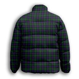 ScotsTee Shop Scottish Campbell of Cawdor Premium Tartan Collar Down Jacket Winter White Duck Down Plaid