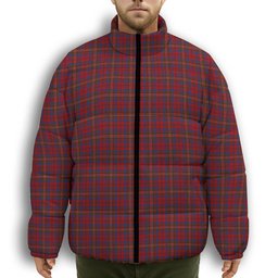 ScotsTee Shop Scottish Cameron of Locheil 1930 Premium Tartan Collar Down Jacket Winter White Duck Down Plaid