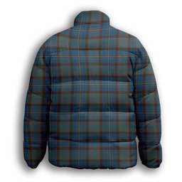 ScotsTee Shop Scottish Cochrane Hunting Modern Premium Tartan Collar Down Jacket Winter White Duck Down Plaid