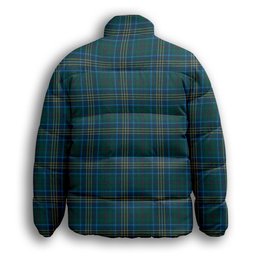 ScotsTee Shop Scottish Burns of California Modern Premium Tartan Collar Down Jacket Winter White Duck Down Plaid