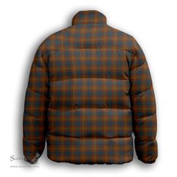 ScotsTee Shop Scottish Clarks No Premium Tartan Collar Down Jacket Winter White Duck Down Plaid