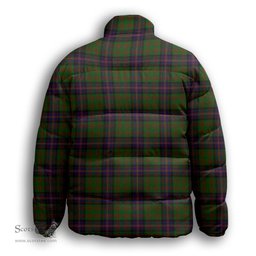 ScotsTee Shop Scottish Cochrane Premium Tartan Collar Down Jacket Winter White Duck Down Plaid