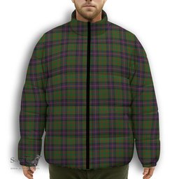 ScotsTee Shop Scottish Cochrane Premium Tartan Collar Down Jacket Winter White Duck Down Plaid
