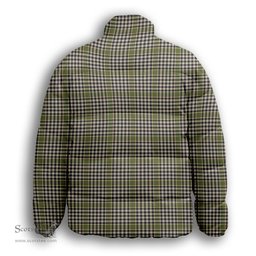 ScotsTee Shop Scottish Burns Check Premium Tartan Collar Down Jacket Winter White Duck Down Plaid
