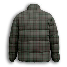 ScotsTee Shop Scottish Cochrane Hunting (1) Premium Tartan Collar Down Jacket Winter White Duck Down Plaid